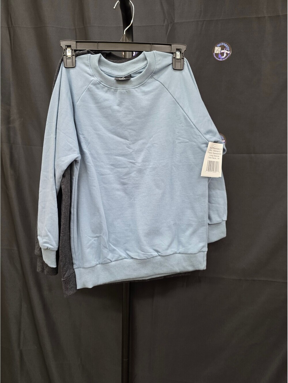 Real Essentials Youth Crewneck Cotton‑Blend Sweatshirt Medium Blue Size M
